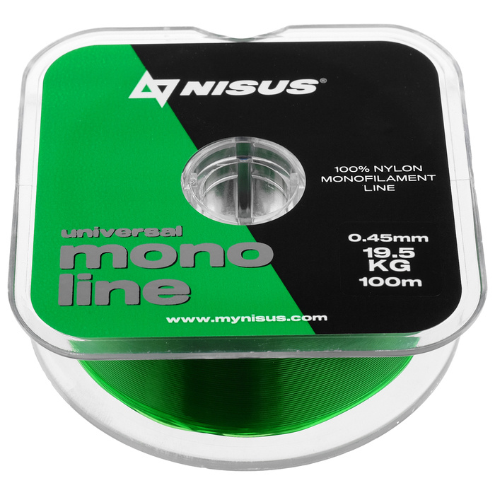 Леска NISUS MONOLINE Green 0,45 мм/100 м #1