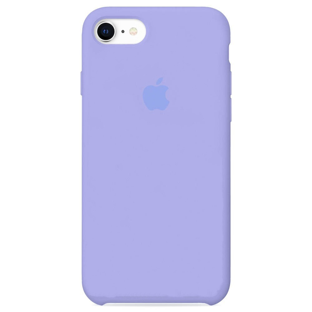 Силиконовый чехол для смартфона Silicone Case на iPhone SE 2022 / Айфон SE 2022 с логотипом, сиреневый #1