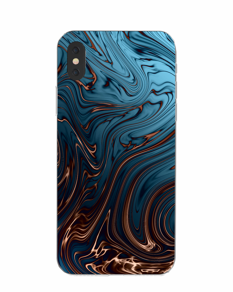 Силиконовый чехол Mcover для iPhone XS/X (Айфон Икс (Икс Эс), Бронзовый  узор - купить с доставкой по выгодным ценам в интернет-магазине OZON  (314592746)