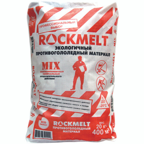 Антигололед "Rockmelt mix" 20 кг  быстрого действия #1