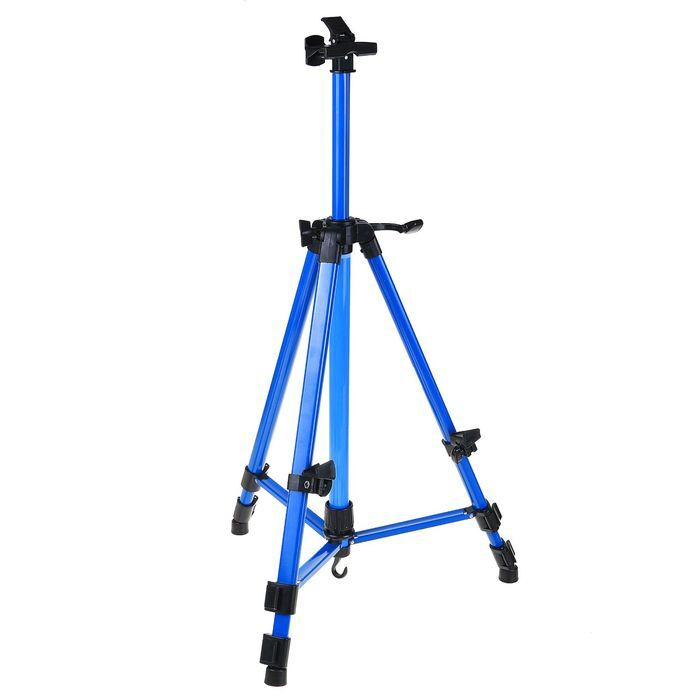 Мольберт телескопический, тренога, металлический, синий, размер 51 - 153 см  #1