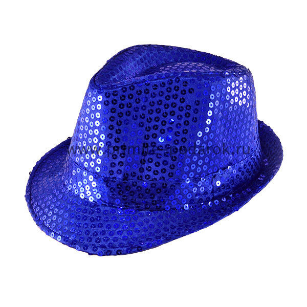 Шляпа с пайетками Синяя #1