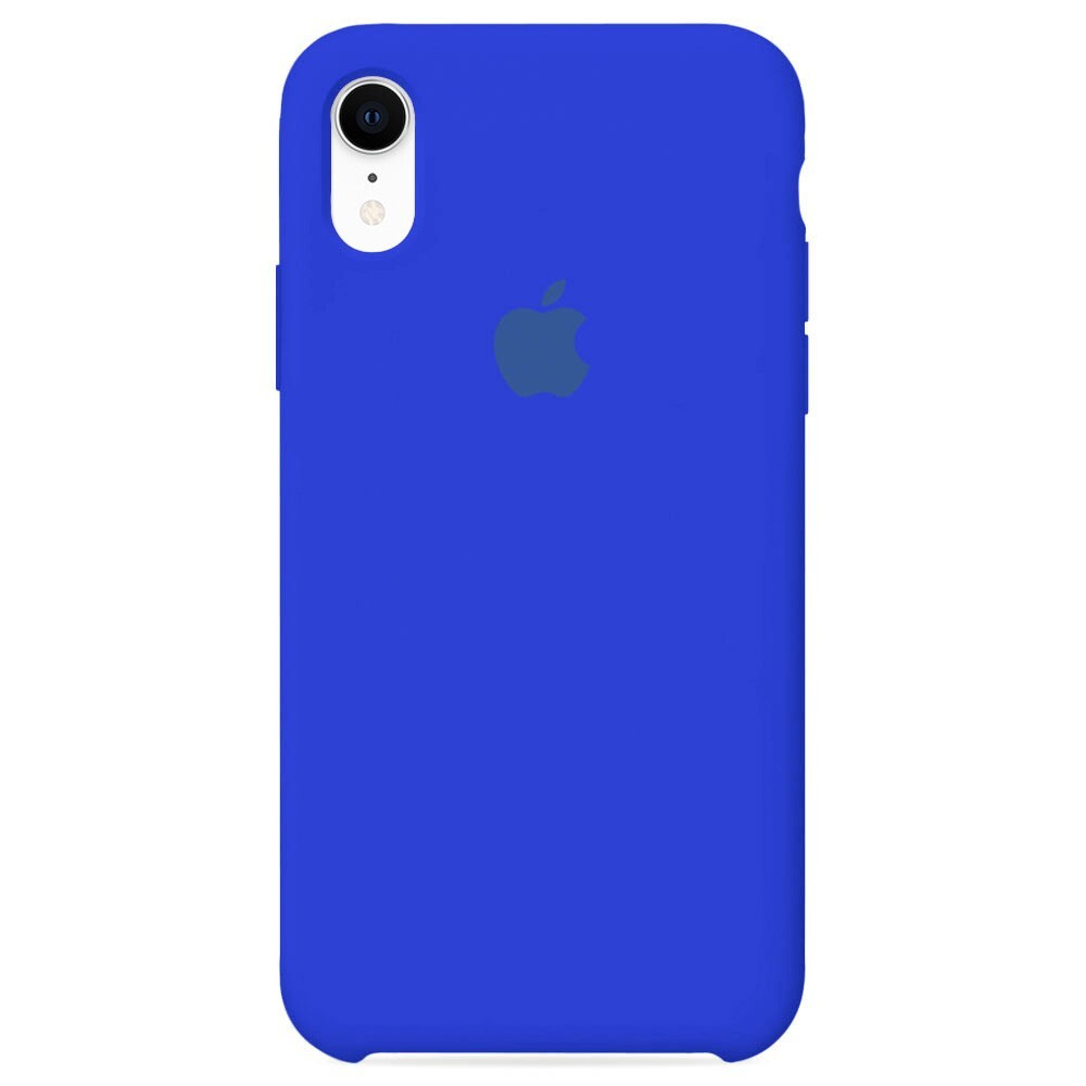 Силиконовый чехол для смартфона Silicone Case на iPhone Xr / Айфон Xr с логотипом, ультра синий  #1