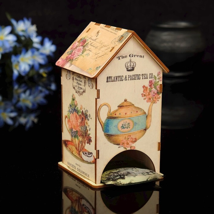 Чайный домик "Чайничек" с УФ-печатью, 8,5х9,5х16см #1