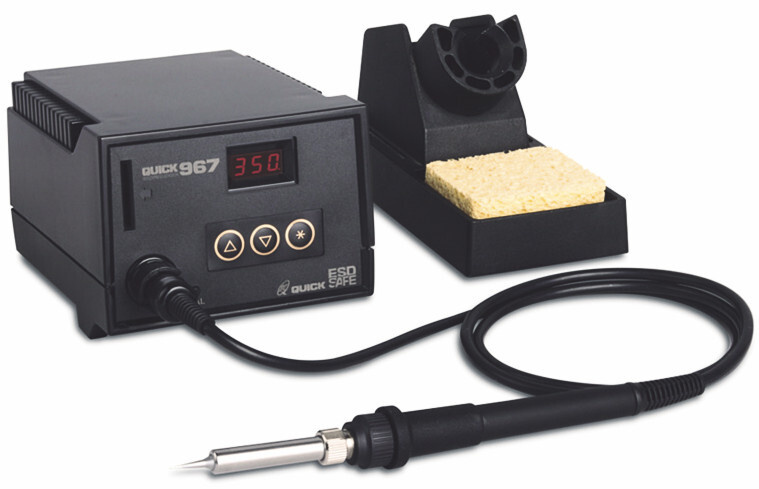 Цифровая паяльная станция Quick 967 ESD для пайки SMD, BGA, микросхем, радиодеталей, керамический нагреватель, #1