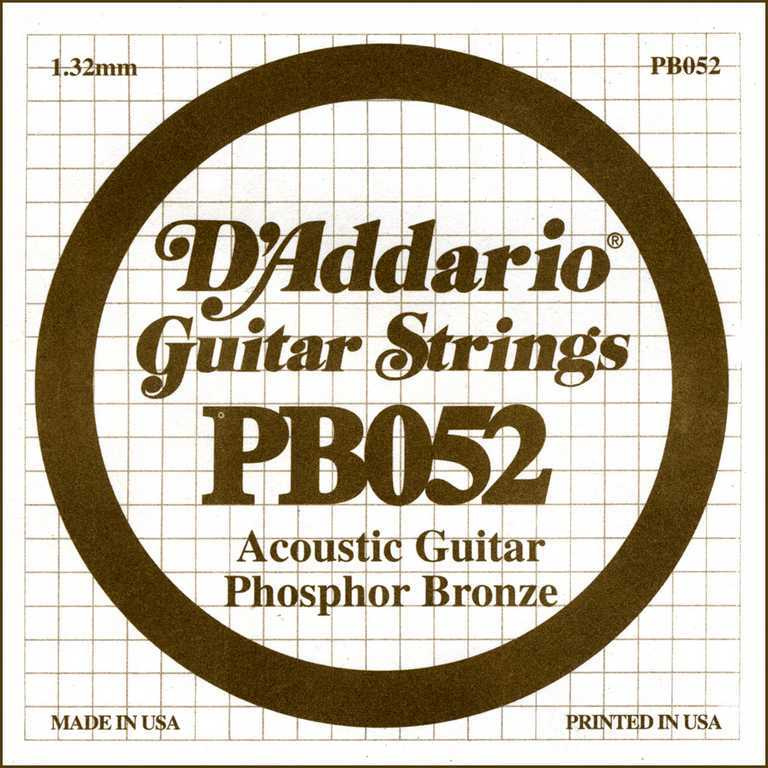 Cтруна для акустической гитары DAddario PB052 Phosphor Bronze #1