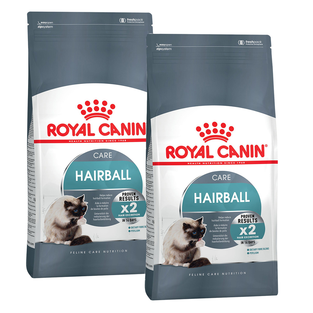 Сухой корм ROYAL CANIN HAIRBALL CARE для взрослых кошек для вывода шерсти (2 + 2 кг)  #1