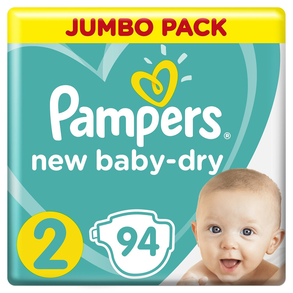 Подгузники Pampers New Baby-Dry 2, 4-8кг 94шт #1