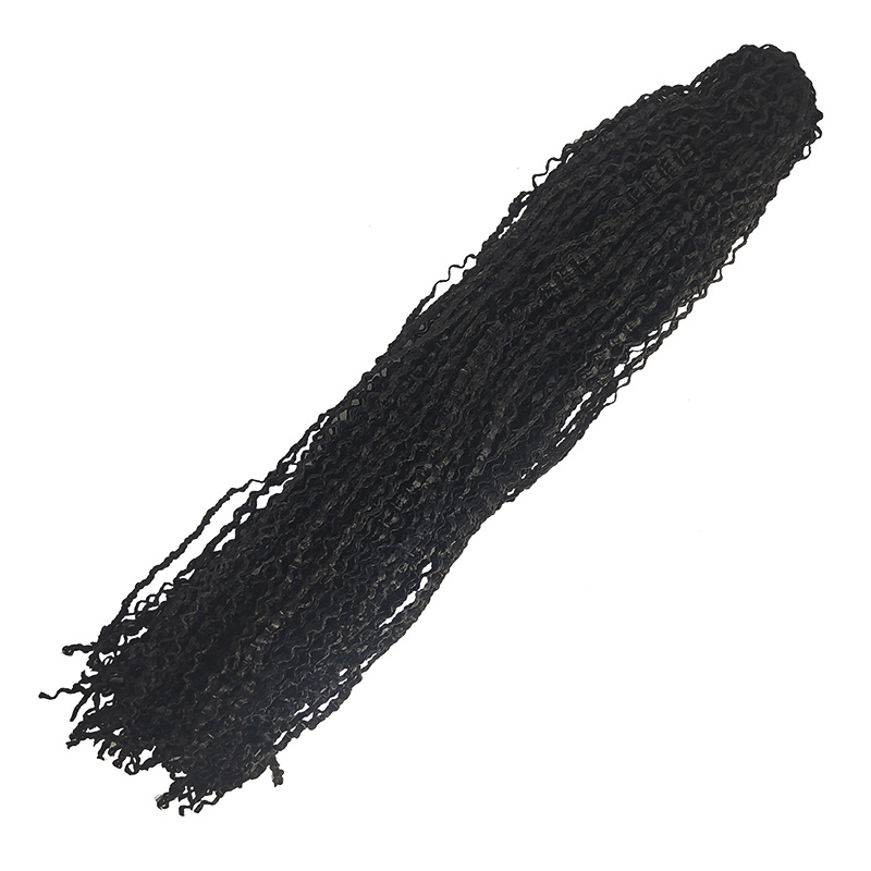 Канекалон Зизи, косички гофре, волосы для наращивания, афрокудри, 120 см цвет черный  #1