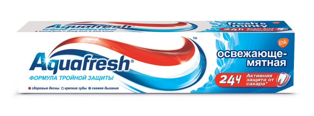 Зубная паста Aquafresh Тройная защита Освежающе-мятная, комплект: 3 упаковки по 100 мл  #1