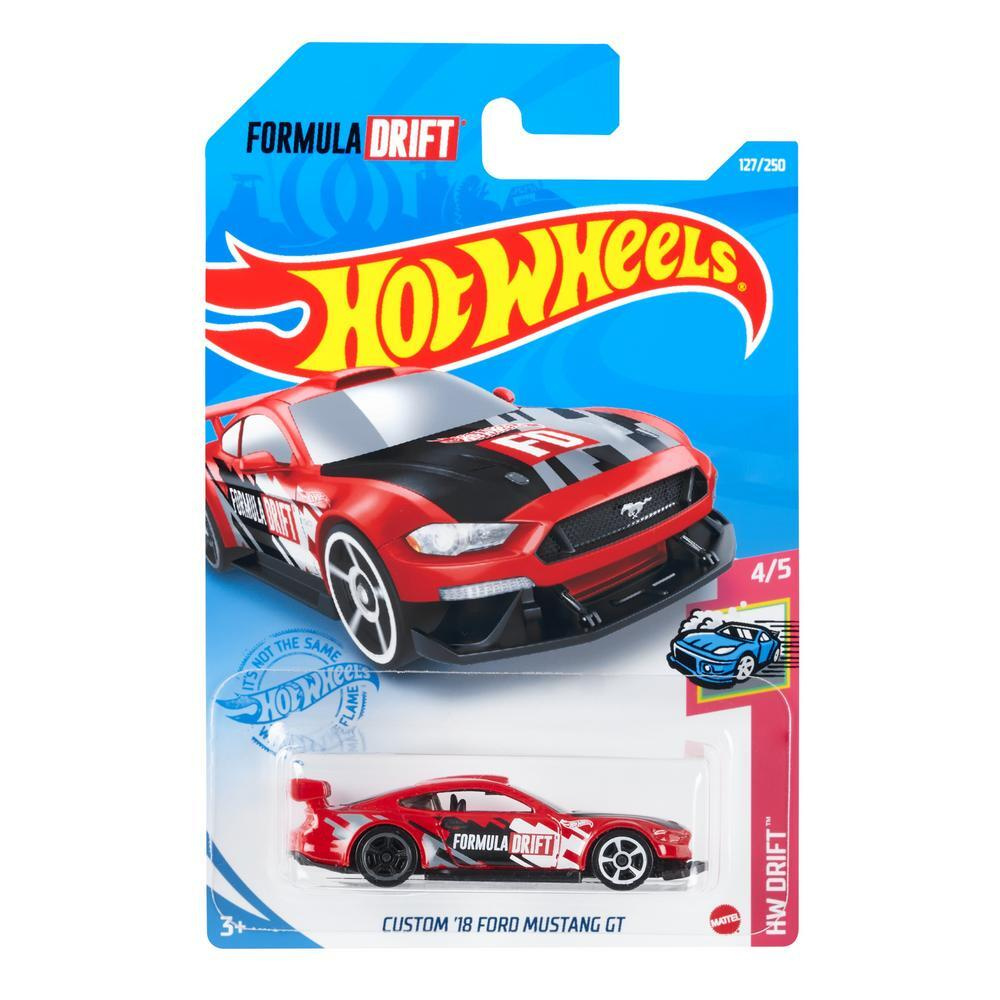 GTC45 Машинка металлическая игрушка Hot Wheels коллекционная модель CUSTOM 18 FORD MUSTANG GT красный #1