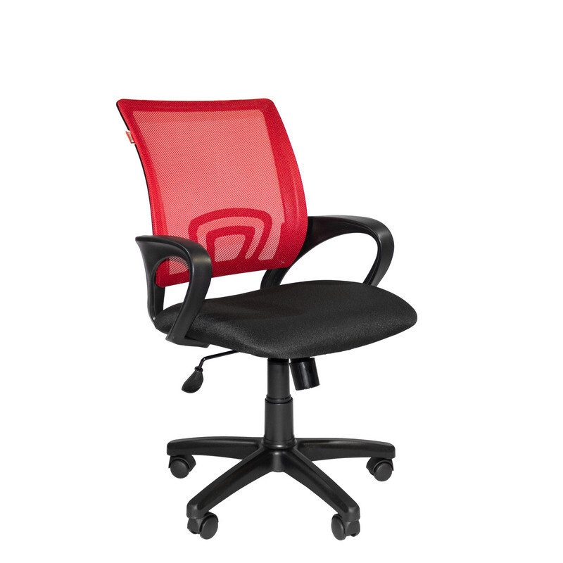Кресло офисное Easy Chair 304, красное/черное, сетка/ткань, пластик  #1