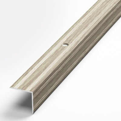 Порожек для напольных покрытий 20x20 мм, длина 1,35 м, профиль-уголок алюминиевый Лука ПУ 05, декор дуб #1