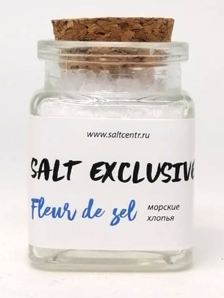 Соль мадагаскарская SALT EXCLUSIVE Fleur de sel соляные хлопья, 30 грамм, стекло  #1