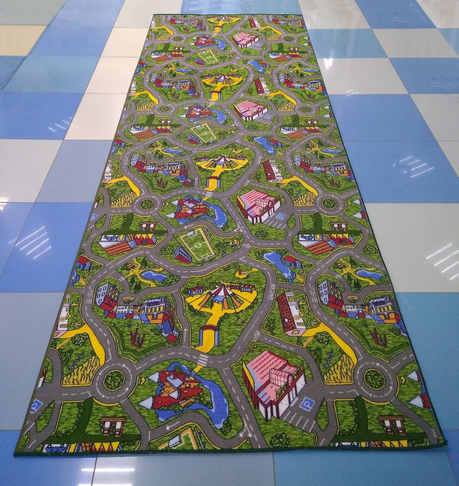 Витебские ковры Коврик для детской, Искусственный войлок, Полиамид, разноцветный, 1.5 x 3.8 м  #1
