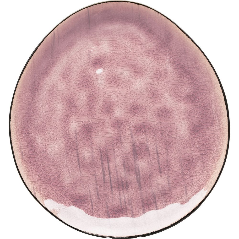 Тарелка Crackle, коллекция "Трещинки" 20*2*17, Керамика, Розовый  #1