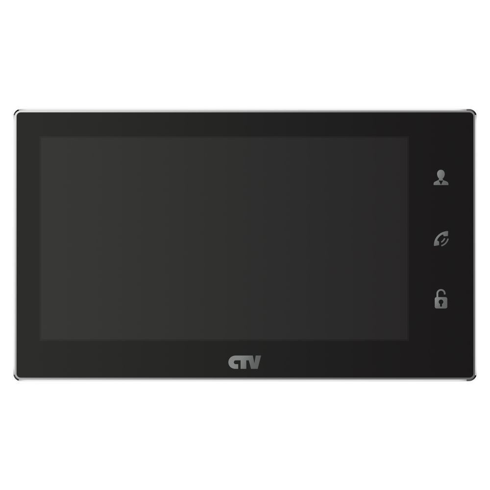 Видеодомофон CTV-M4706AHD цветной монитор, 1024x600, 7'', Проводное подключение, Без трубки, черный  #1