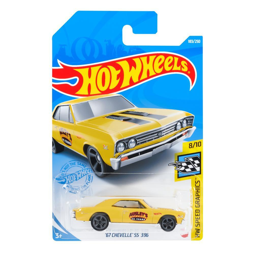 GTC34 Машинка металлическая игрушка Hot Wheels коллекционная модель 67 CHEVELLE SS 396 желтый  #1