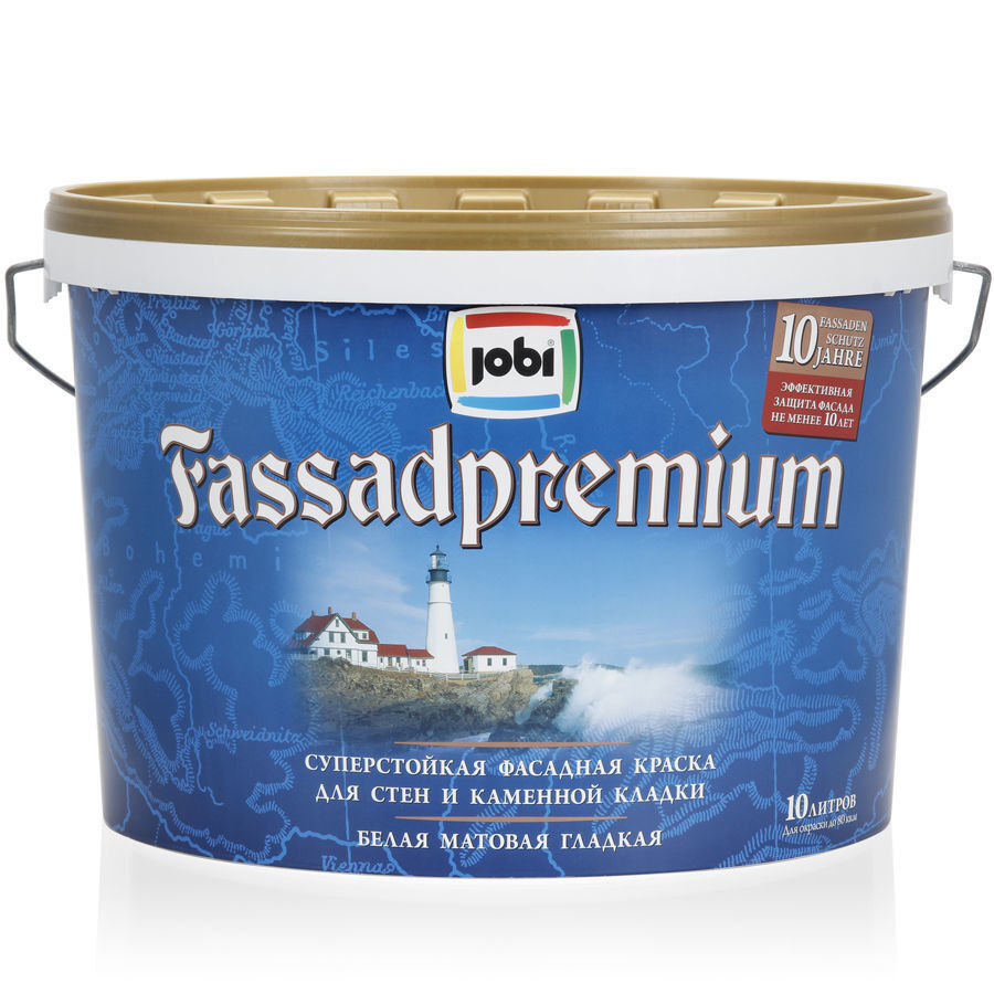 JOBI FASSADPREMIUM Краска фасадная премиум -20С (10л) #1