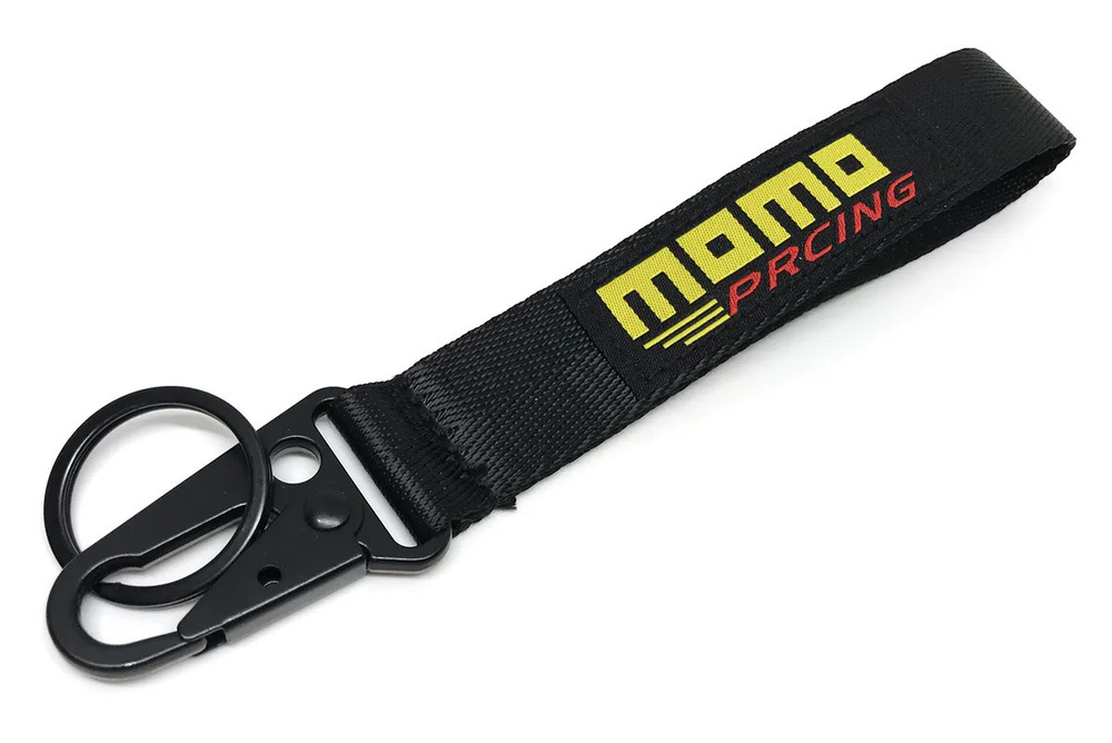 JDM брелок для ключей MOMO, карабин, кольцо, черный #1
