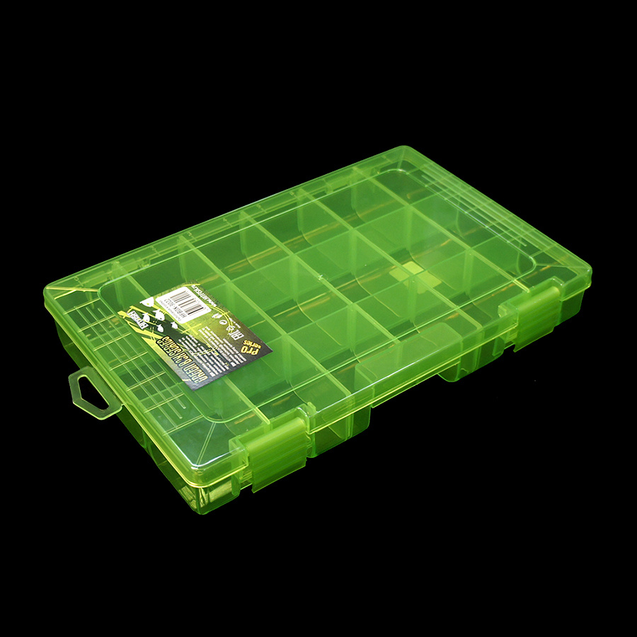 Коробка HitFish BOX 18 отделений (цв. зелёный, 275 x 180 x 42 мм), HFBOX-3022  #1