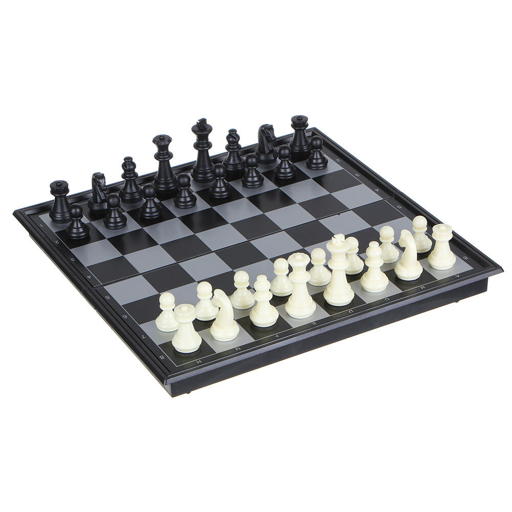 Набор игр 3 в 1 (магнитные шашки, шахматы и нарды) / дорожные шахматы магнитные / 32х32см, пластик, металл, #1