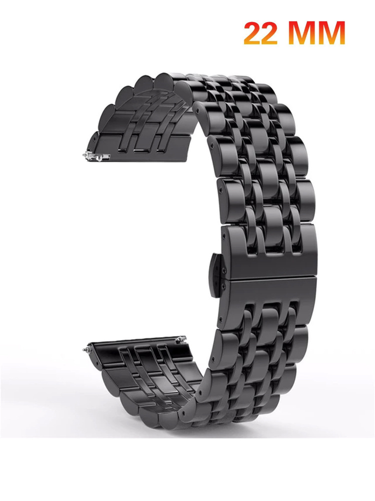 Металлический ремешок для умных часов 22мм Блочный браслет 22 мм для смарт-часов Samsung Galaxy Watch #1