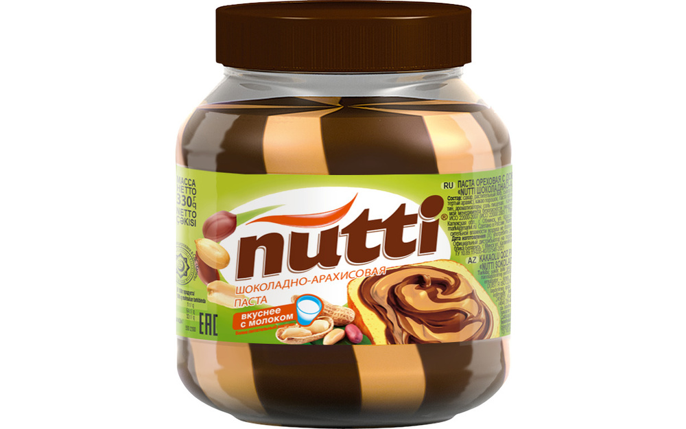 Арахисовая паста с шоколадом Nutti 330 грамм ст/б  #1