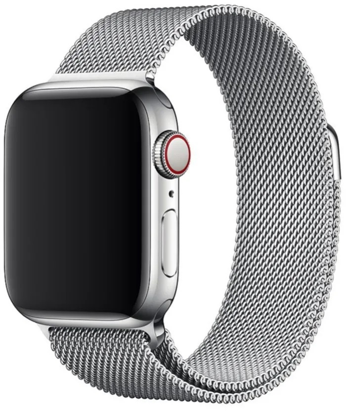 Металлический ремешок для умных смарт часов Apple Watch миланская петля 42-44-45-49 мм / series 1-7 и #1