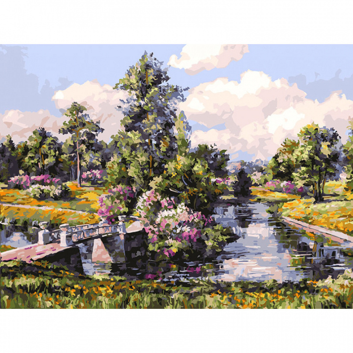 Картина по номерам Белоснежка "Весна в Павловском парке" (30х40 см, холст на подрамнике)  #1