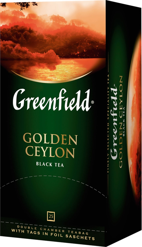 Чай черный GREENFIELD Golden Ceylon, 25пак, 6 шт. #1