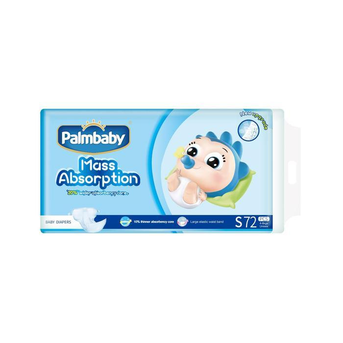 Подгузники Palmbaby S (3-7 кг), по японской технологии, 72 шт #1