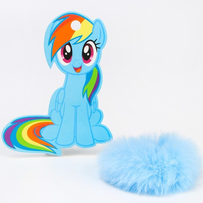 Резинка для волос, голубая, "Радуга Деш", My Little Pony #1