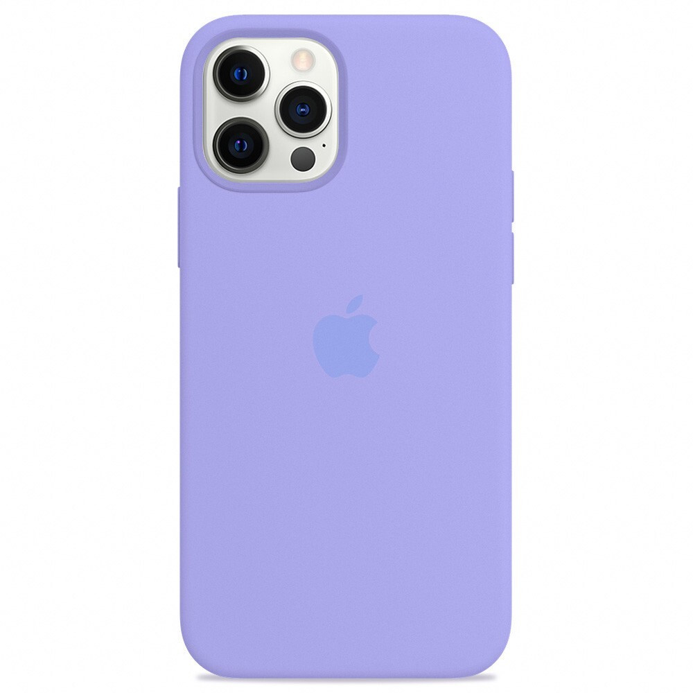 Силиконовый чехол для смартфона Silicone Case на iPhone 13 PRO MAX / Айфон 13 ПРО МАКС с логотипом, сиреневый #1