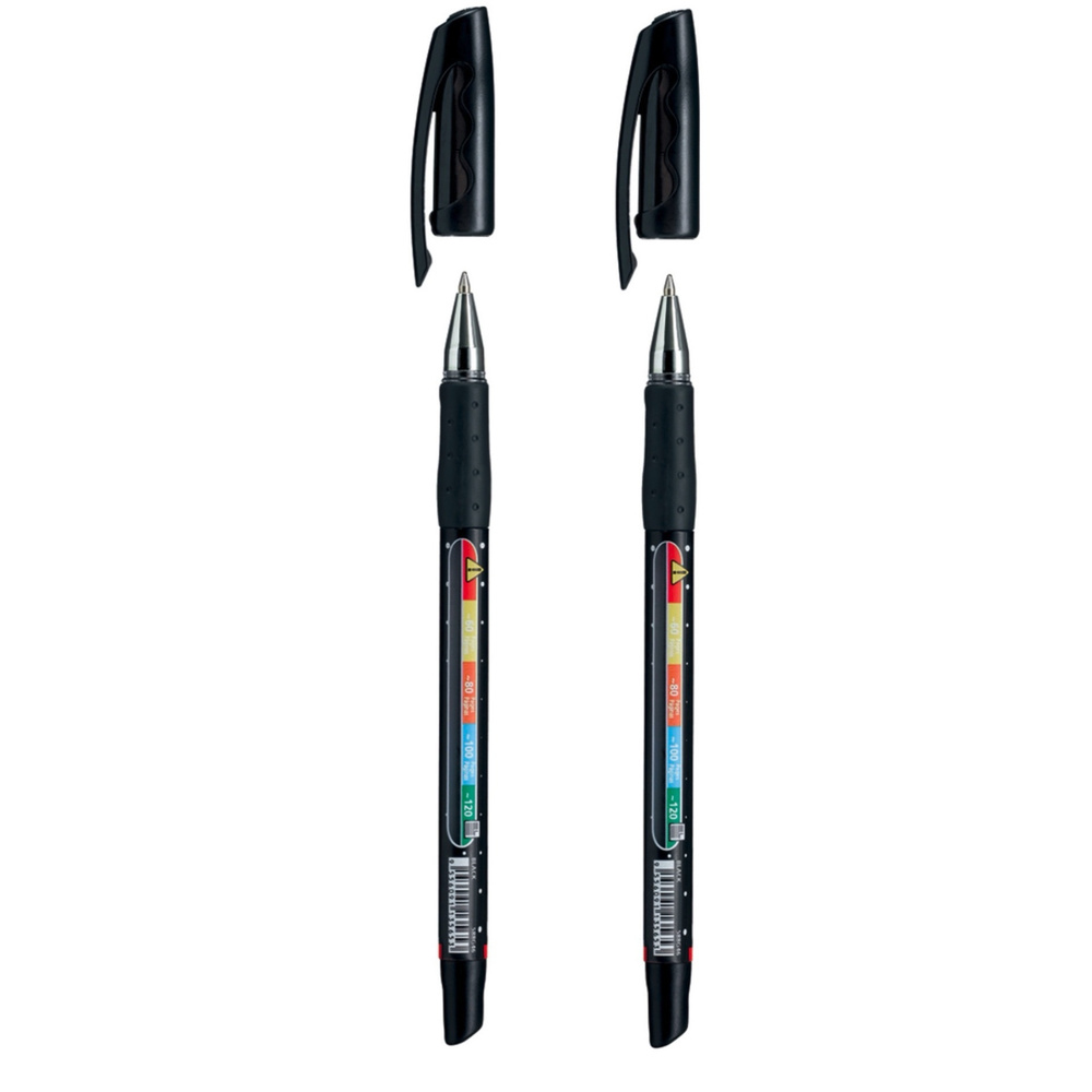 STABILO Набор ручек Шариковая, толщина линии: 0.5 мм, цвет: Черный, 2 шт.  #1