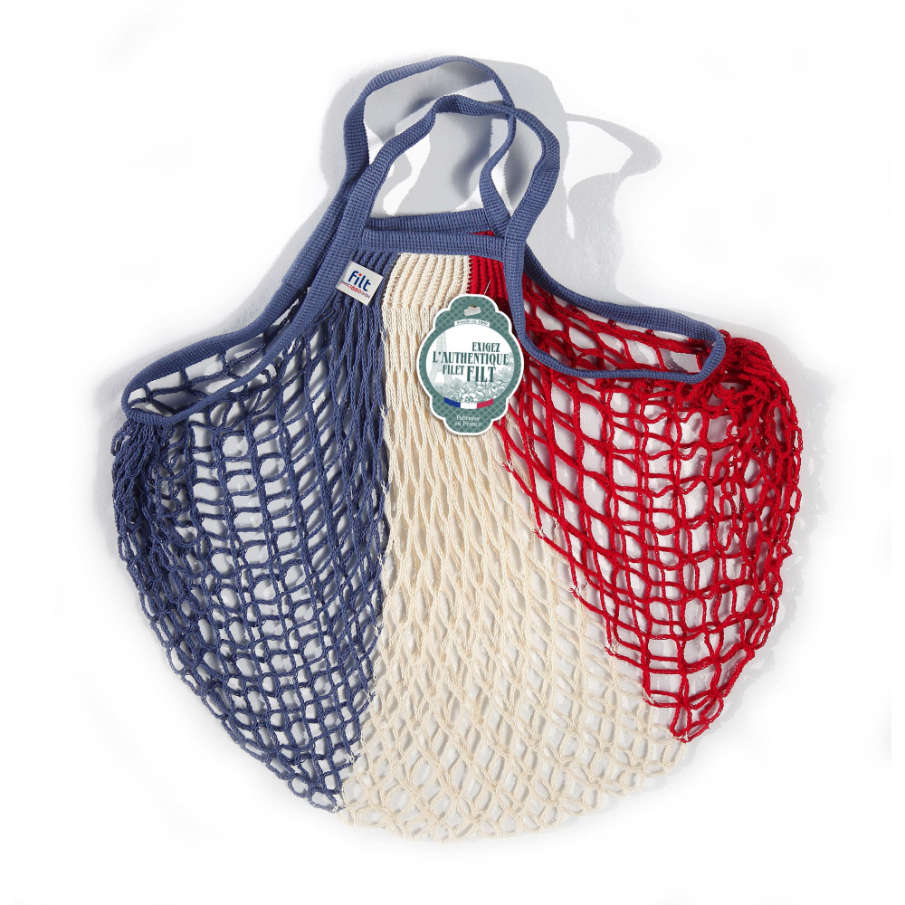 Сумка шоппер FAP, авоська, сумка женская, размер 40Х40 см. короткие ручки цвет: синий, белый, красный #1