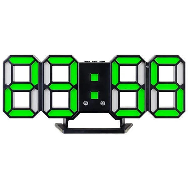 Электронные светодиодные часы-будильник PERFEO PF-6111 LUMINOUS 2 черный/зеленый, PF_B4926  #1
