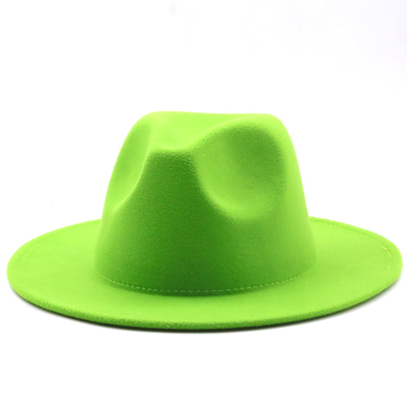 Шляпа Федора фетровая, салатовый #1