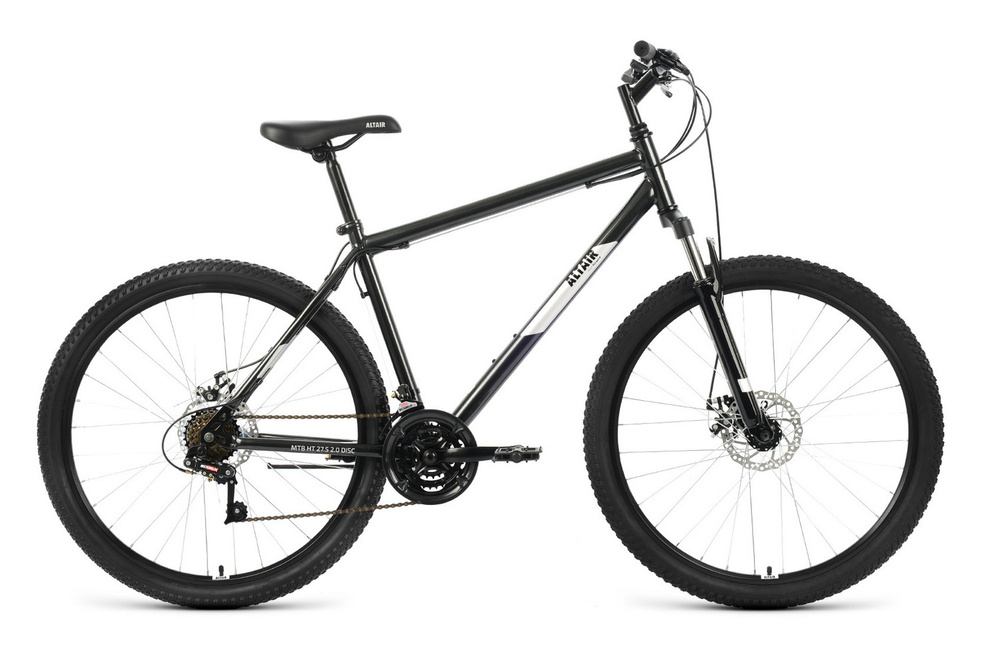 Горный велосипед Altair MTB HT 27.5 2.0 D, год 2022, цвет Черный-Серебристый, ростовка 17  #1