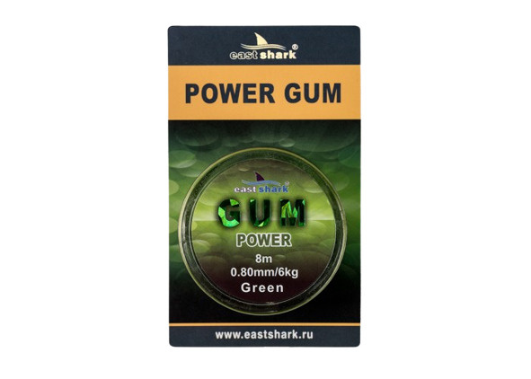 Фидергам EastShark POWER GUM green 8 м 0,8 мм #1