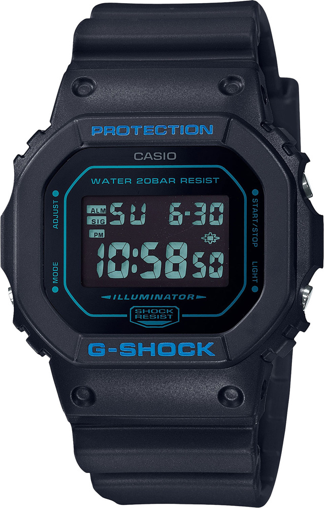 Японские наручные часы Casio G-Shock DW-5600BBM-1ER мужские кварцевые спортивные часы Касио Джи Шок черные #1