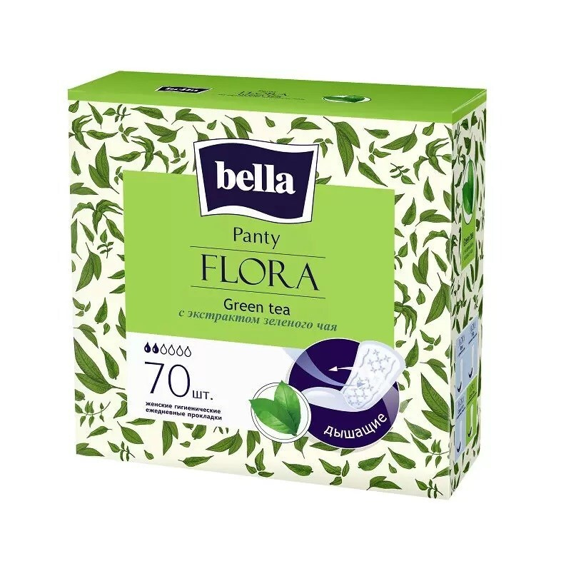 Прокладки Белла ежедневные Bella Panty Flora Green Tea, 70 шт #1