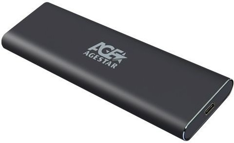Внешний корпус SSD AgeStar 3UBNF5C m2 NGFF 2280 B-Key USB 3.0 металл черный #1