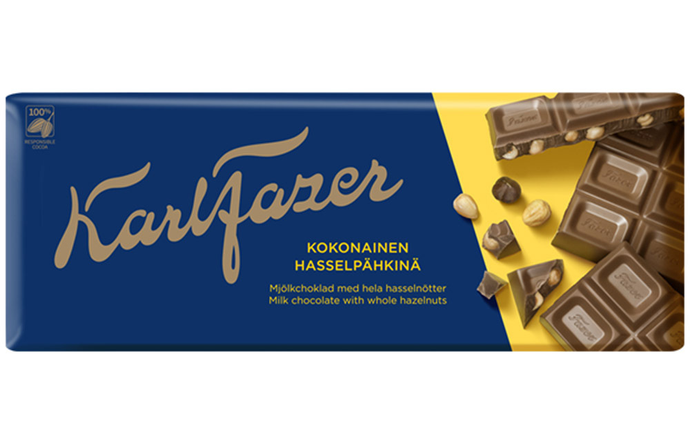 Karl Fazer Молочный шоколад с цельным фундуком, 200 гр. (Финляндия)  #1