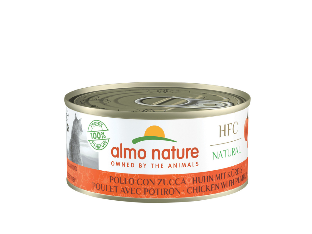 Almo Nature консервы для кошек, с курицей и тыквой, 55% мяса 1 шт., 150 г  #1