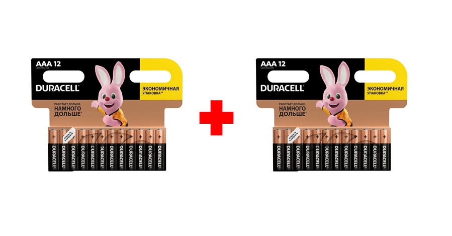 Duracell Батарейка AAA, L (щелочной) тип, 1,5 В, 24 шт #1