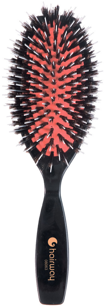 Щетка Hairway Cherry массажная 9-ти рядная, комбинированная, пластиковая основа с нейлоновыми штифтами #1