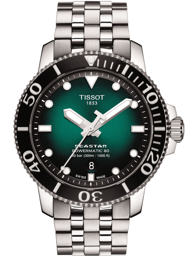 Швейцарские механические часы с автопозаводом Tissot Seastar 1000 Powermatic 80 T120.407.11.091.01 на #1