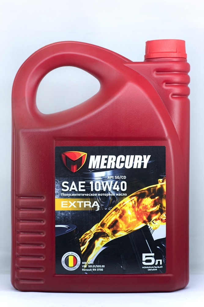 Mercury SAE 10W-40 Масло моторное, Полусинтетическое, 5 л #1