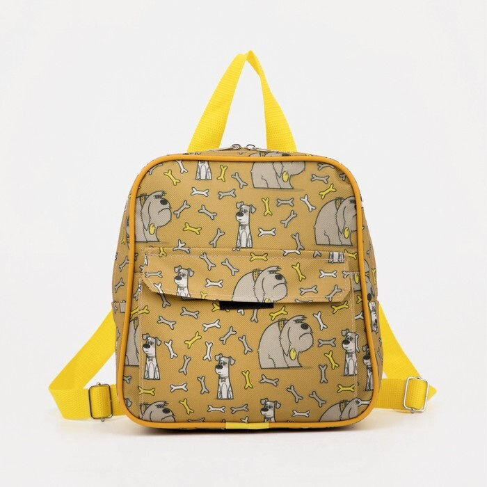 ЗФТС, Рюкзак на молнии, наружный карман, жёлтый #1